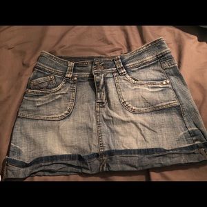 Hydraulic Denim mini skirt